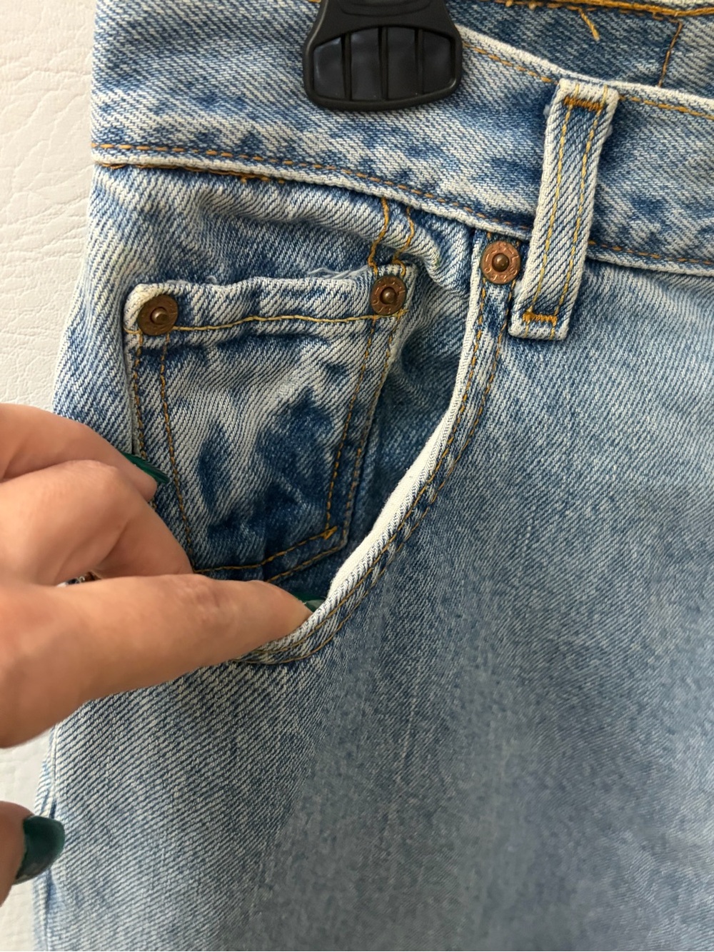 Levi's Relaxed 550 Light Blue Boyfriend Jeans with Floral Patchwork 10 - Picture 5 of 12